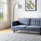 Qinven Adjustable Sofa LV00085 in Dark Gray Velvet by Acme