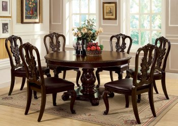 CM3319RT Bellagio Dining Table in Brown Cherry w/Options [FADS-CM3319RT-3319W Bellagio]