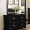 Louis Phillipe Bedroom Set 5Pc in Black by Lifestyle w/Options