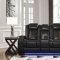 Party Time Power Motion Sofa 37003 in Black by Ashley w/Options