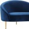 Ritz Sofa 659 in Navy Velvet Fabric by Meridian w/Options