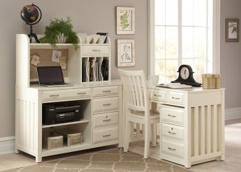 Hampton Bay 3Pc Corner Desk 715-HO in White by Liberty [LFOD-715-HO-CDS-Hampton-Bay]