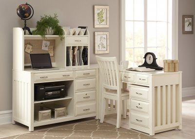 Hampton Bay 3Pc Corner Desk 715-HO in White by Liberty