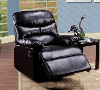 Espresso Bonded Leather Elegant Modern Recliner [CTCRC-LR59017]