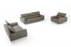 Brustle Sofa Set 3Pc 8334 in Dark Grey Eco-Leather by VIG