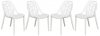 Cornelia Set of 4 Dining Chairs C18SW in White by LeisureMod