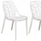 Cornelia Set of 4 Dining Chairs C18SW in White by LeisureMod