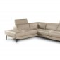 Sharon Sectional Sofa in Beige Premium Leather by J&M