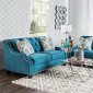 Celeste SM2226 Sofa in Azure Blue Fabric w/Options