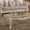 Venice Coffee Table 238 in Pearl White w/Marble Top & Optional E