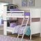 Lark B2118 Twin/Twin Bunk Bed in White by Homelegance w/Options