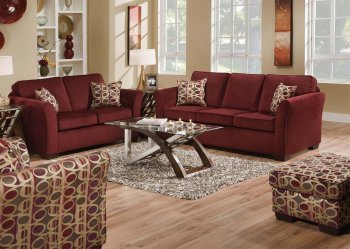 50580 Jayda Sofa in Wine Fabric by Acme w/Options [AMS-50580 Jayda]