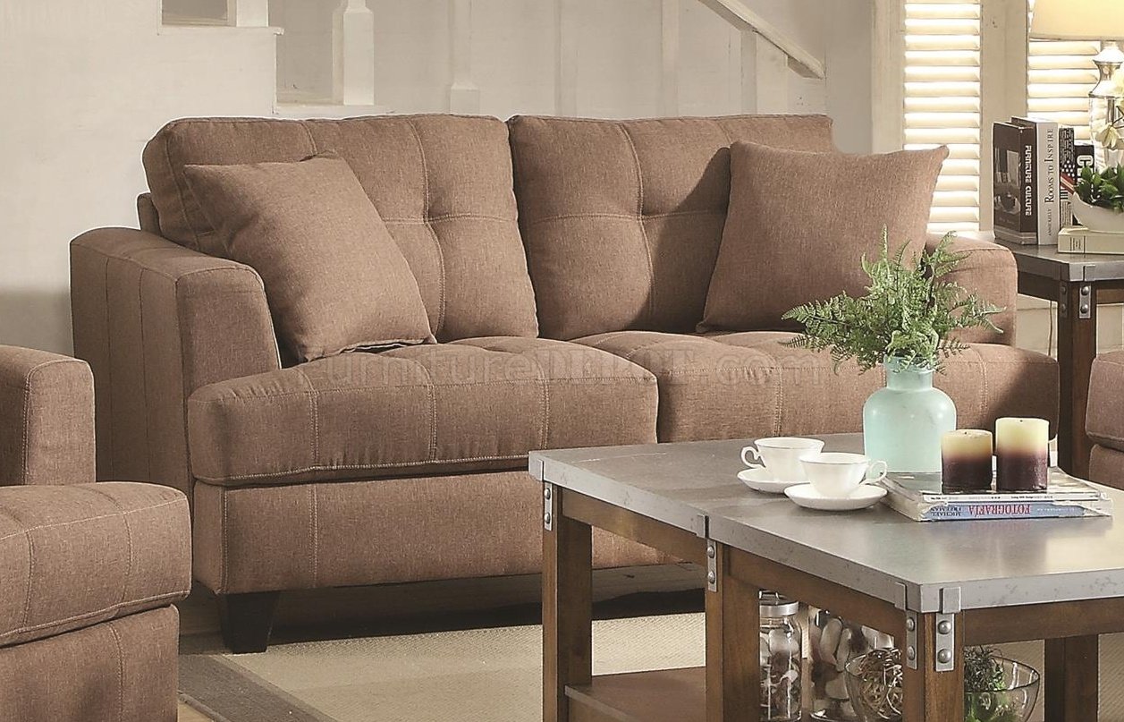 Samuel Sofa Set in Light Mocha 505171 by Coaster w Options