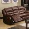 9172/9242 Reclining Sofa in Brown Bonded Leather w/Options