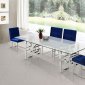 Alexis 731 Chrome Dining Table w/Glass Top & Optional Chairs