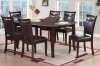 F2237 Dining Set 5Pc in Dark Brown by Poundex