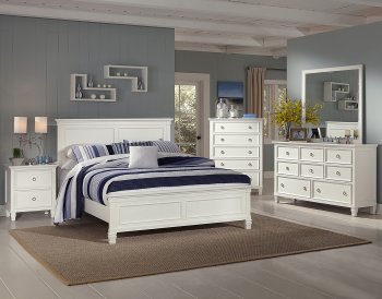 Tamarack Bedroom Set 5Pc 00-044 in White by NCFurniture [SFNCBS-044-Tamarack White]