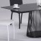 Black Glass Top & Metal Mesh Base Modern 5Pc Dining Set