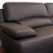 Euclid Sectional Sofa Brown Leather by Wholesale Interiors