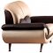 27 Brown & Beige Half Leather Sofa by ESF w/Options