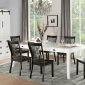 Renske Dining Table 71850 in Antique White & Black by Acme