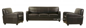 Dark Brown Leather Living Room Set [AWS-Virginia-DB]