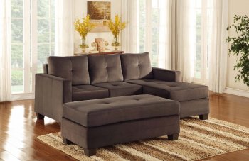 Phelps Reversible Sectional Sofa w/Ottoman 9789CF by Homelegance [HESS-9789CF Phelps]