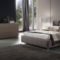 Bluemoon Platform Bed in Brown Fabric by Rossetto w/Options