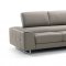 Johnny R015 Genuine Leather Sectional Sofa in Light Grey by IDP