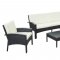 Brook Patio Sofa 4Pc Set w/Oatmeal or Espresso Base by Modway