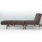 Splitback Sofa Bed in Brown w/Arms & Wooden Legs by Innovation