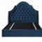 Shayne Upholstered Bed 302101 in Blue Velvet - Coaster w/Options