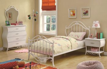 Bella 400521 Kids Bedroom 4Pc Set in White by Coaster w/Options [CRKB-400521 Bella]