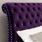 Noella CM7128PR Upholstered Bed in Purple Fabric