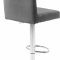 Joel Bar Stool 710 Set of 4 Grey Velvet Fabric by Meridian