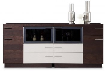 B512 Dining Buffet in Brown Oak & Light Grey by J&M w/Options [JMBU-B512]