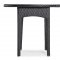 Black Modern 5pc Outdoor Dinette Set w/Weave Top Table