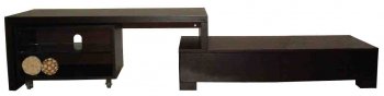 Wenge Finish Modern Elegant TV Stand w/Open Shelf [GRTV-902-Wenge]