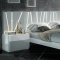 Ronda Bedroom in White & Light Grey by ESF w/Salvador Bed