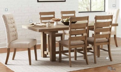 Gadson 5Pc Dining Set 109571 in Vineyard Oak - Coaster w/Options