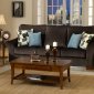 Chocolate Fabric Modern Living Room Sofa & Loveseat Set