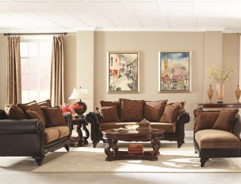 Garroway Sofa & Loveseat Set in Russet Fabric 505231 by Coaster [CRS-505231 Garroway]