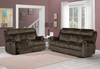 U7303C Motion Sofa in Coffee by Global w/Options [GFS-U7303C Coffee]