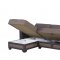 Elit Form Sectional Sofa Bed in Brown Fabric by Casamode