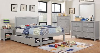 Caren 4Pc Youth Bedroom Set CM7902GY in Gray w/Options [FAKB-CM7902GY-Caren]