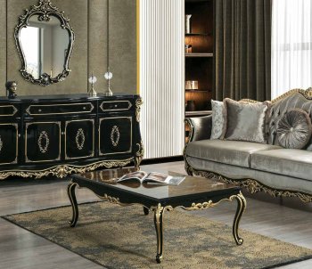 Betria Coffee Table LV01890 Brown Top & Black by Acme w/Options [AMCT-LV01890 Betria]