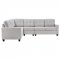 Georgina Sectional Sofa 551705 in Steel Beige Fabric by Coaster