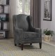 903013 Set of 2 Accent Chairs in Grey Leatherette by Coaster