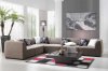 Light Brown Fabric Modern Reversible Sectional Sofa Set