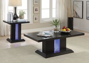 Bernice 3Pc Coffee & End Tables Set 81650 in Black by Acme [AMCT-81650-Bernice]